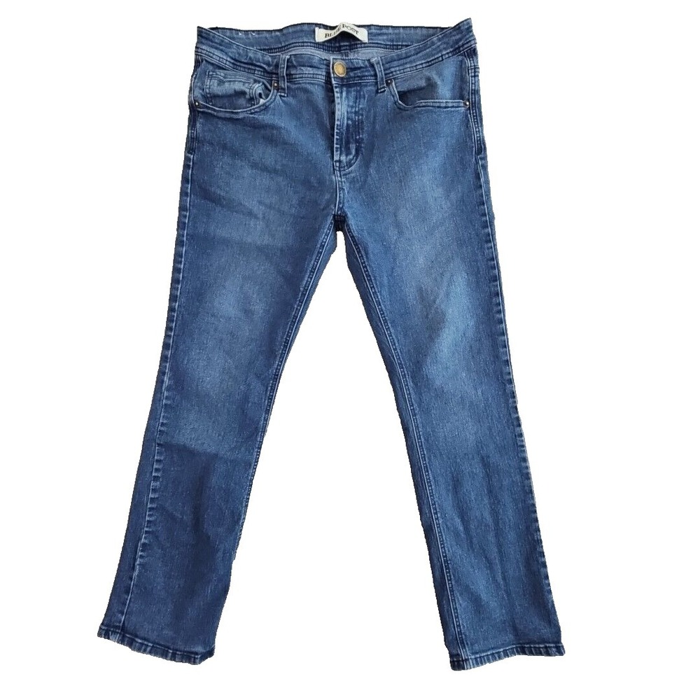 Blue‎ Post Jeans Men's W34 L30 Blue Stretch Denim Workwear Embroidered Pocket